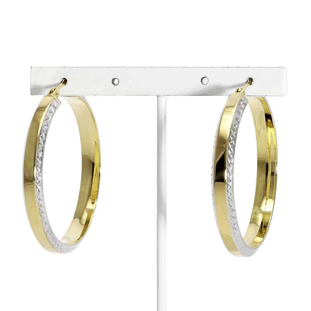 K18イエローゴールド K18ホワイトゴールド ジガネ ピアス J283236