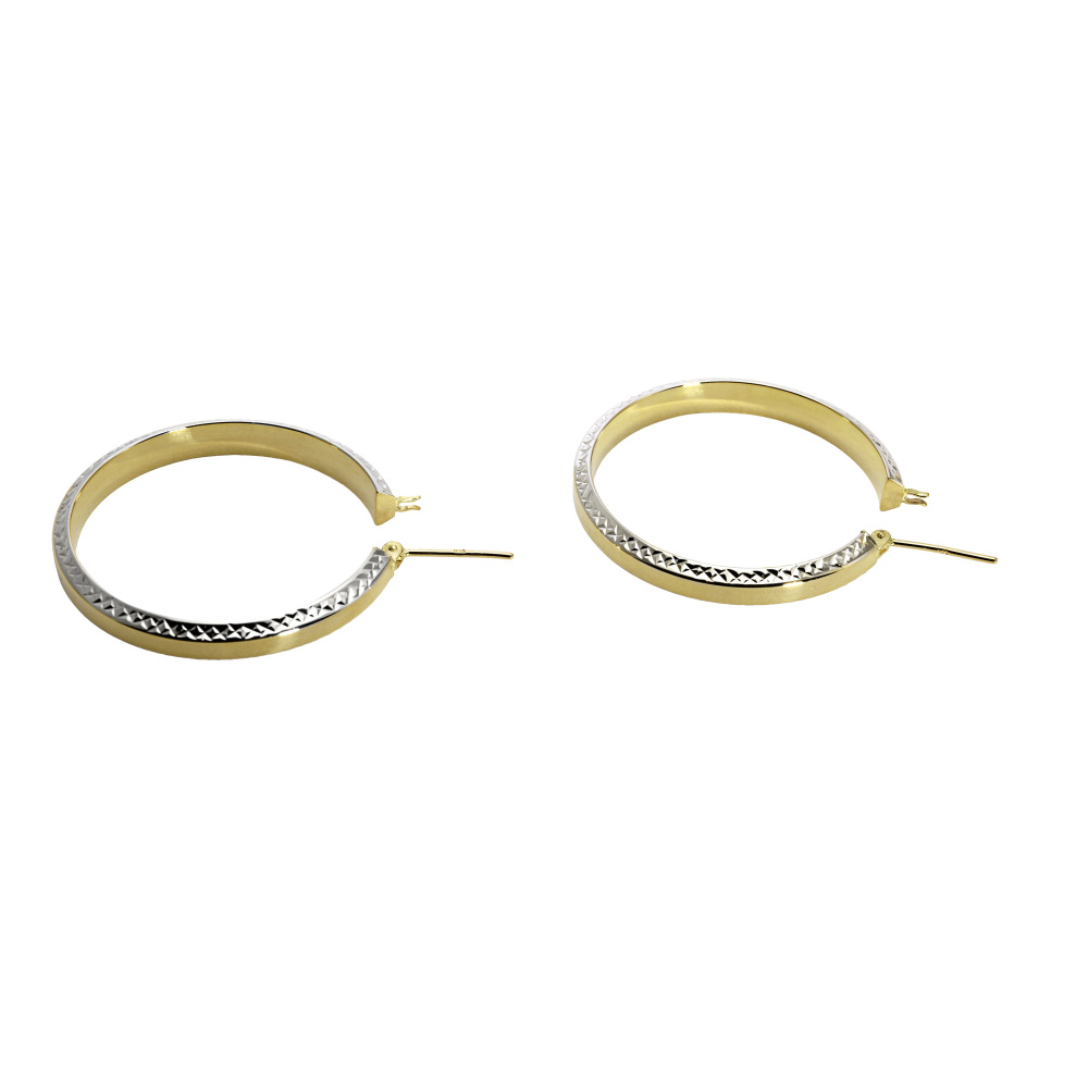 K18イエローゴールド K18ホワイトゴールド ジガネ ピアス J283236