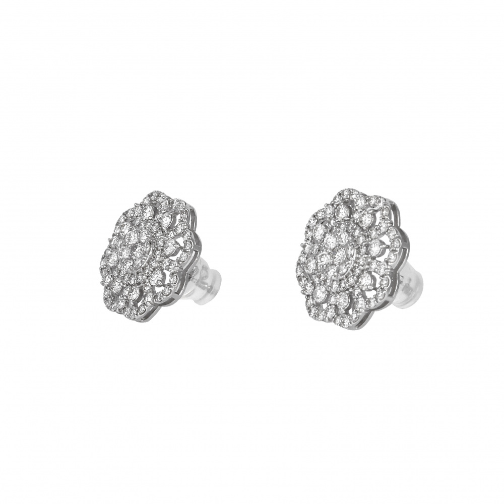 プラチナ900 ダイヤモンド ピアス J288827 | ユキザキセレクトジュエリー