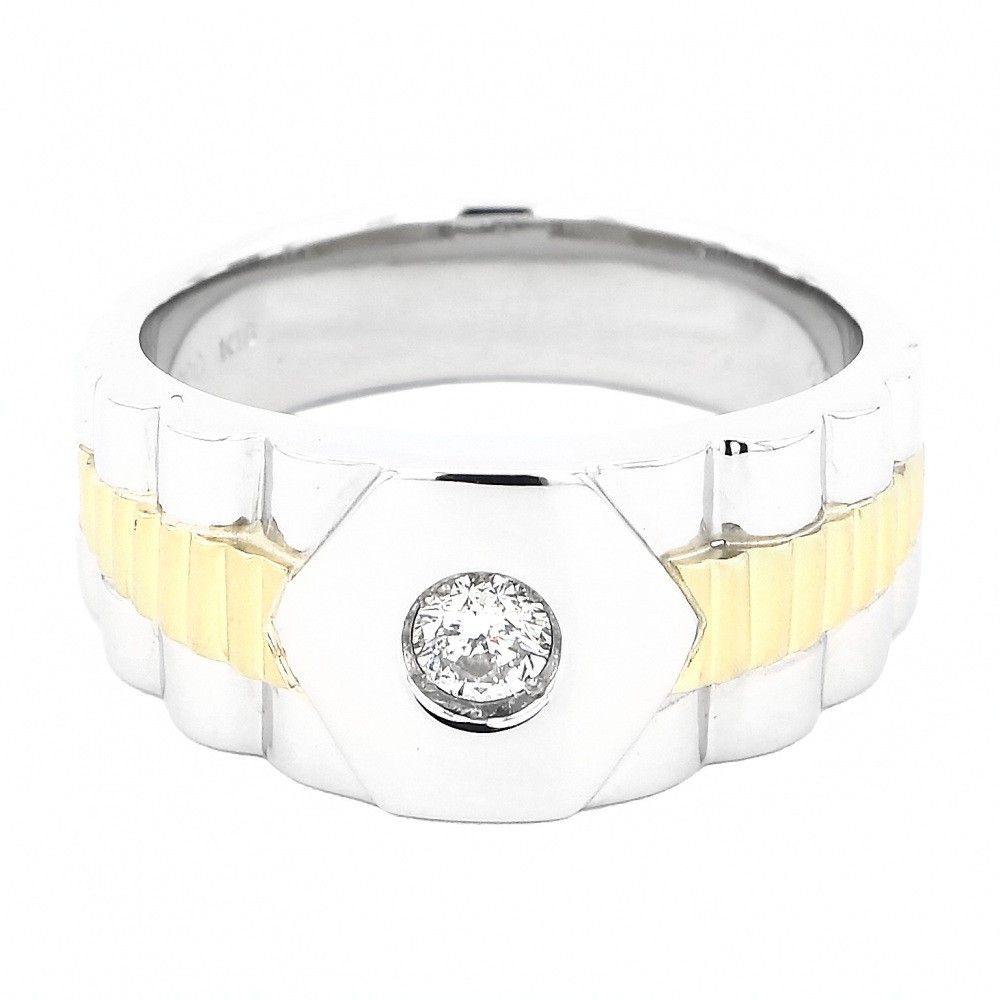 プラチナ K18イエローゴールド ダイヤモンド リング J290153 | ユキ