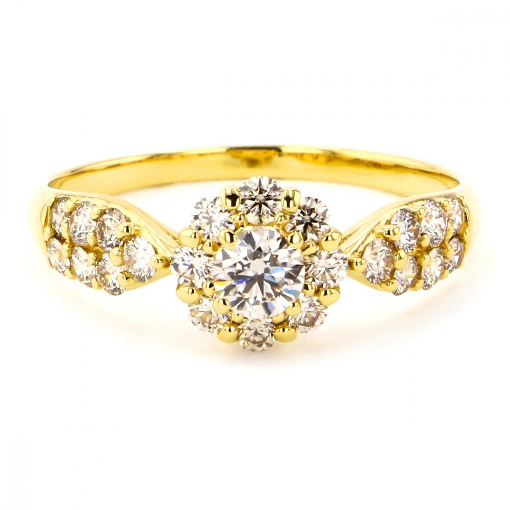 K18イエローゴールド ダイヤモンド リング J291147 | ユキザキセレクト