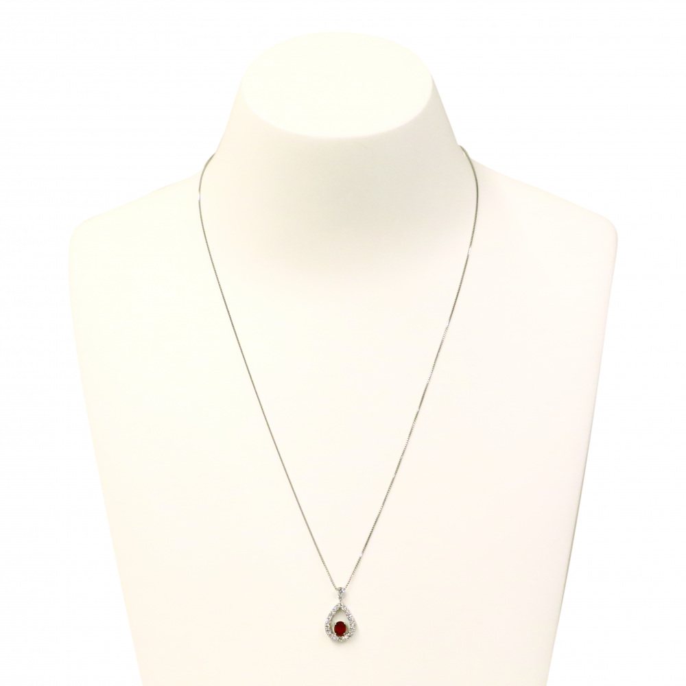 プラチナ ルビー ダイヤモンド ネックレス J291520 | ユキザキセレクト