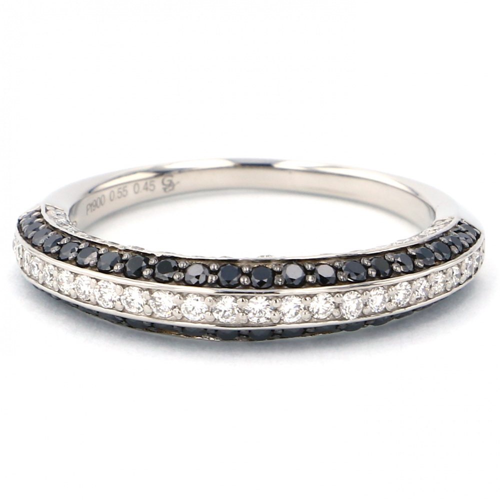 プラチナ900 ダイヤモンド ブラックダイヤ リング J293104 | ユキザキ