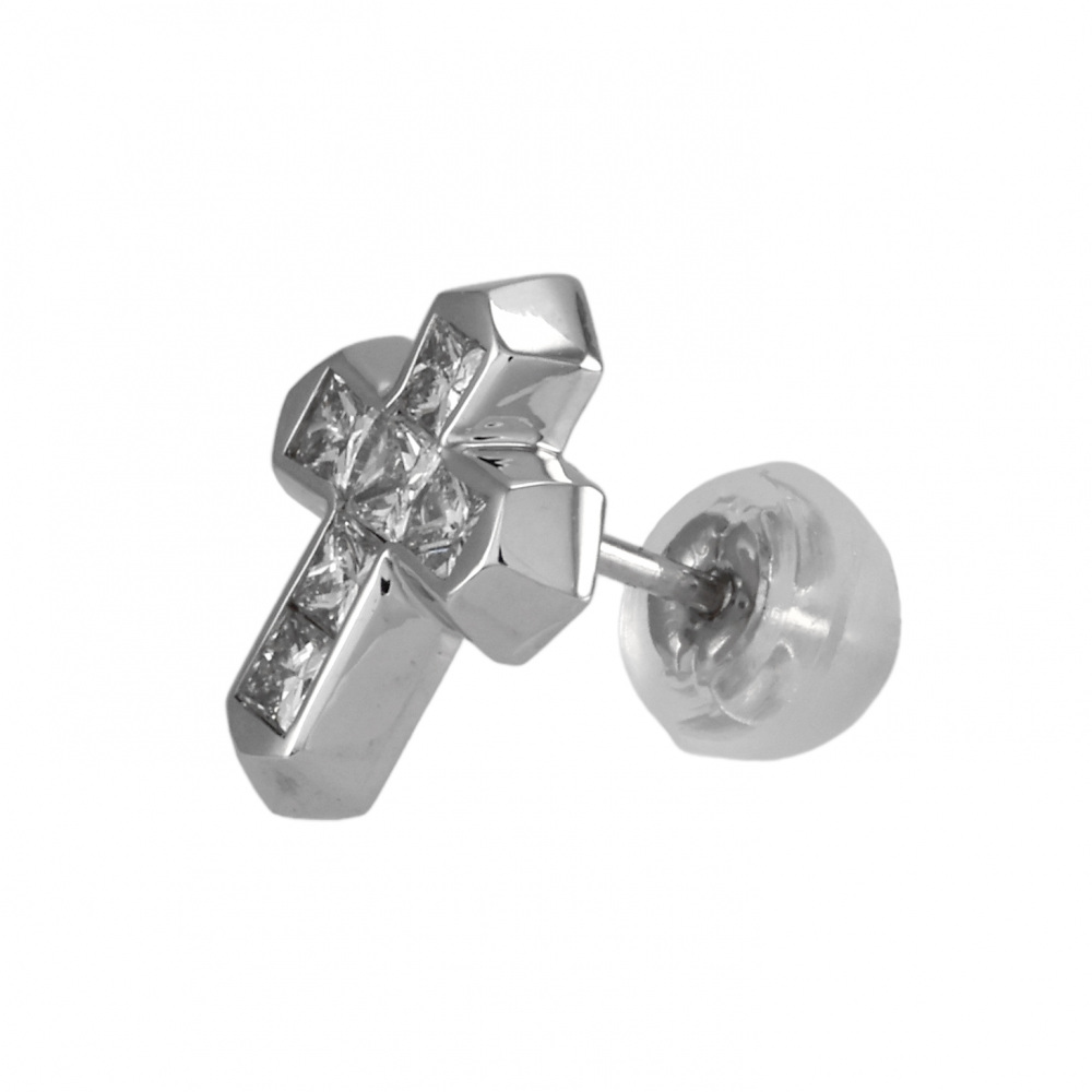 プラチナ900 ダイヤモンド ピアス片方 J293232 | ユキザキセレクト