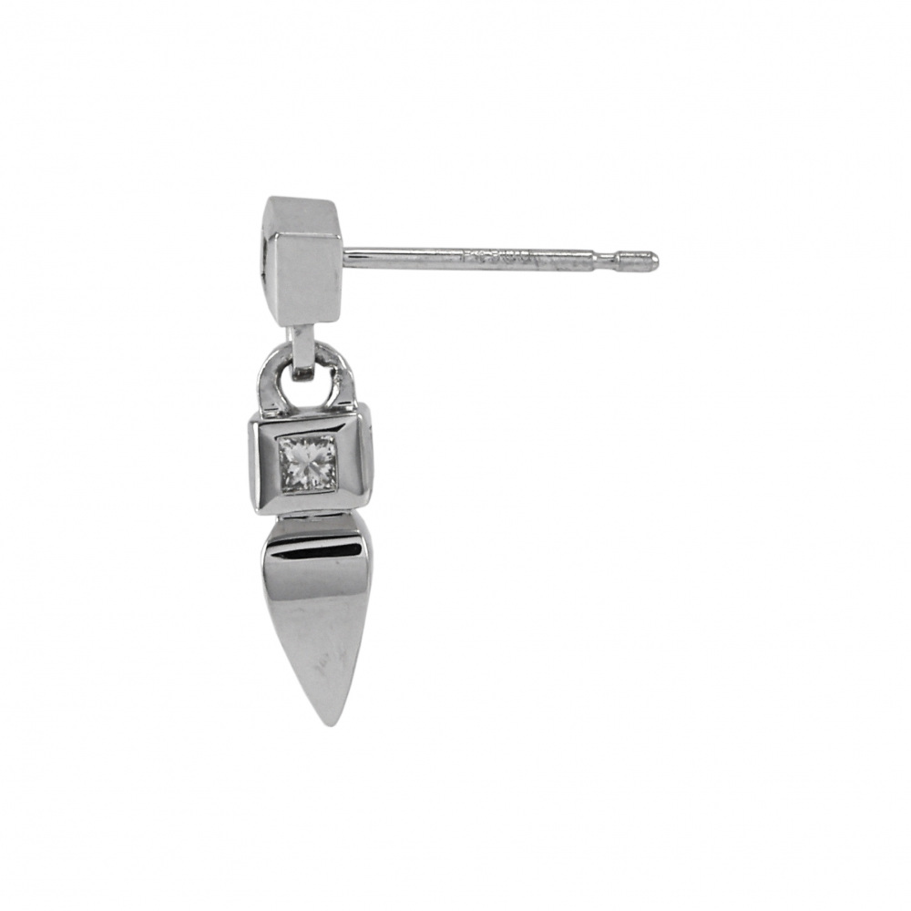 プラチナダイヤモンドピアス片方 プラチナ900 ダイヤモンド ピアス片方 J293295 | ユキザキセレクト
