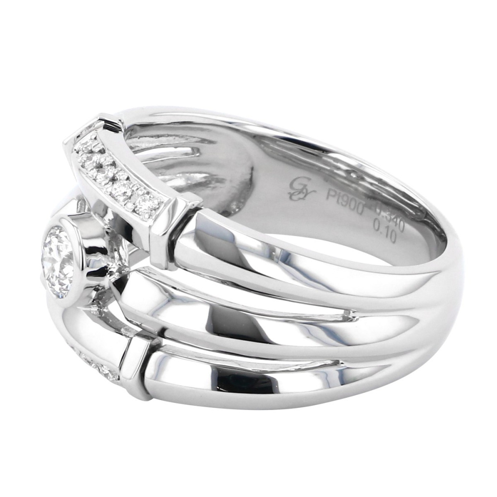 プラチナ900水晶リング プラチナ900 ダイヤモンド リング J293430 | ユキザキセレクトジュエリー