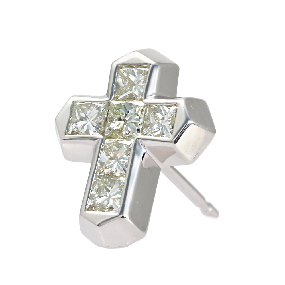 プラチナ900 ダイヤモンド ピアス片方 J293668 | ユキザキセレクト