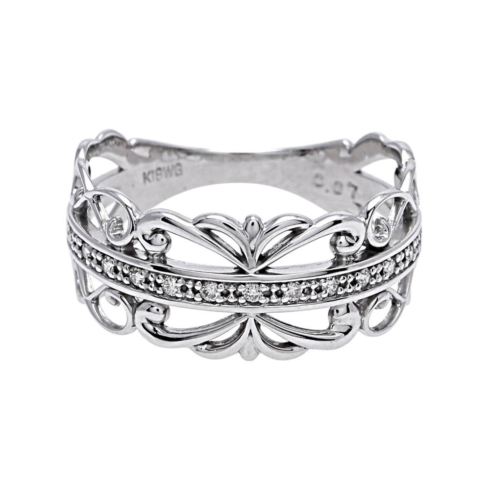 K18ホワイトゴールド ダイヤモンド リング J298471 | ユキザキセレクト