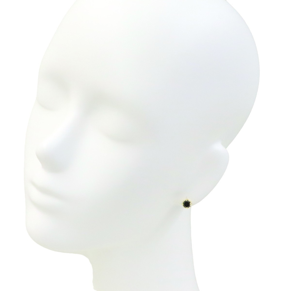 K18イエローゴールド ブラックダイヤ ピアス片方 J300206 | ユキザキ