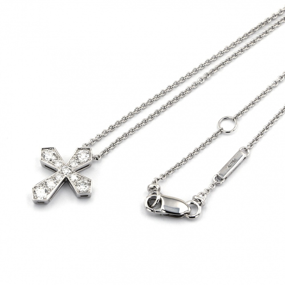 中古] グラフ クロスダイヤモンド 10Pダイヤ J304214 ネックレス