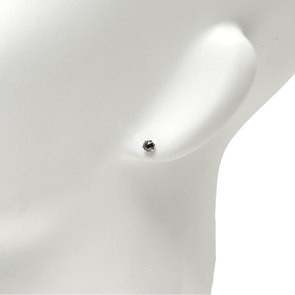 プラチナ900 ブラックダイヤ ピアス J310830 | ユキザキセレクトジュエリー