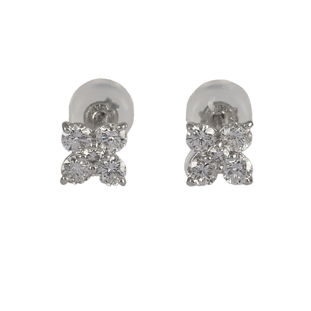 プラチナ900 ダイヤモンド ピアス J311922 | ユキザキセレクトジュエリー