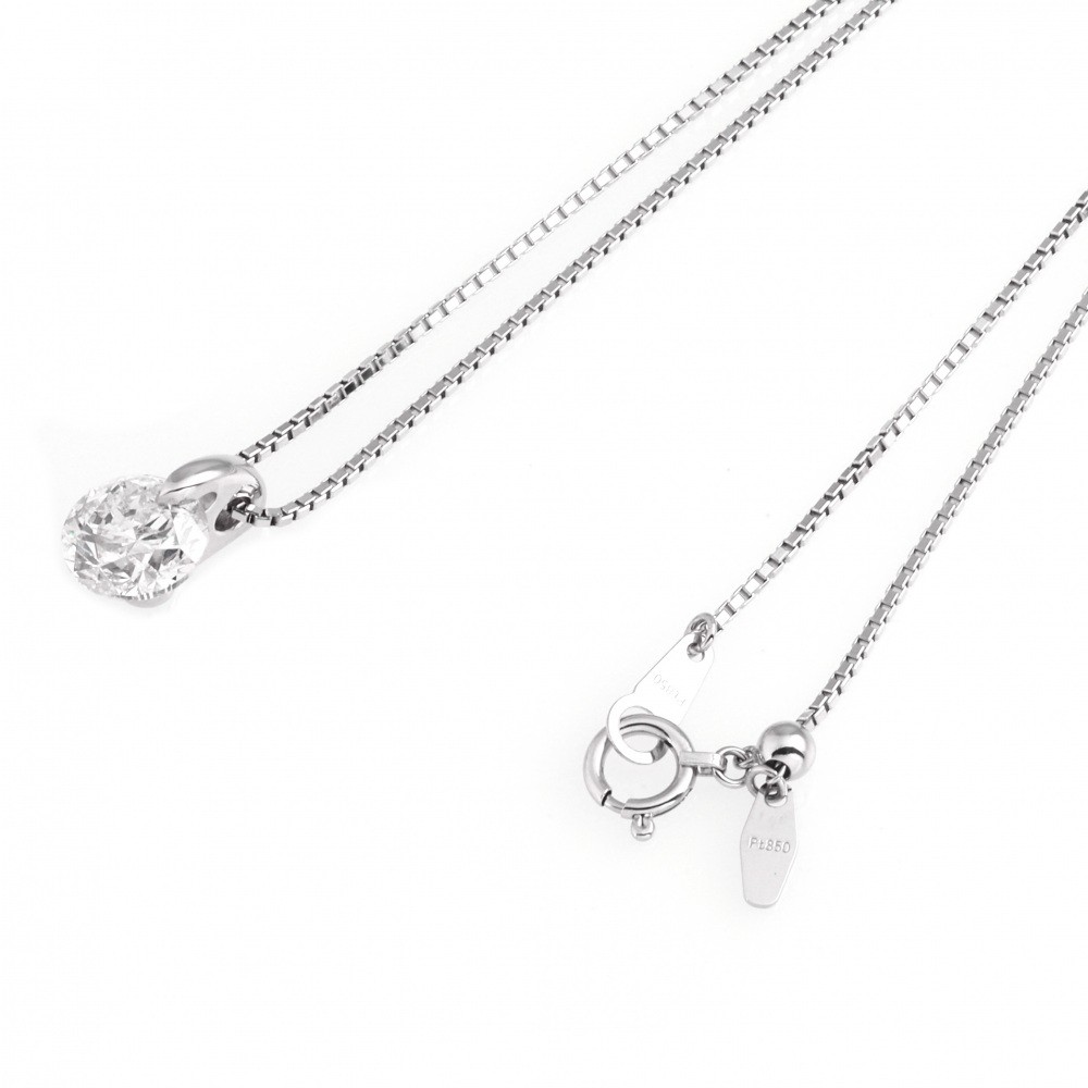 PT900 PT850 Diamond Necklace J317781 | Yukizaki Select Jewelry