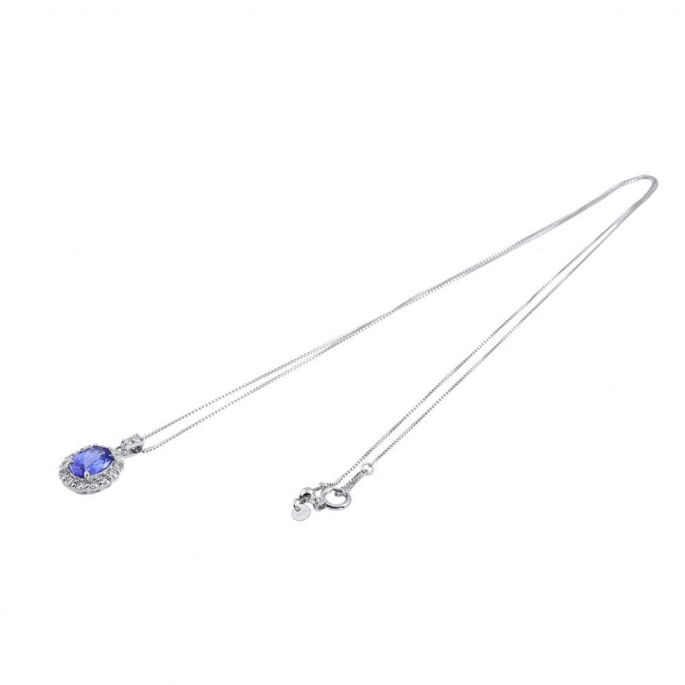 新品☆タンザナイト　ダイヤモンドプラチナネックレス 4ctUP プラチナタンザナイトダイヤモンドペンダント MJ1037 ジュエリー