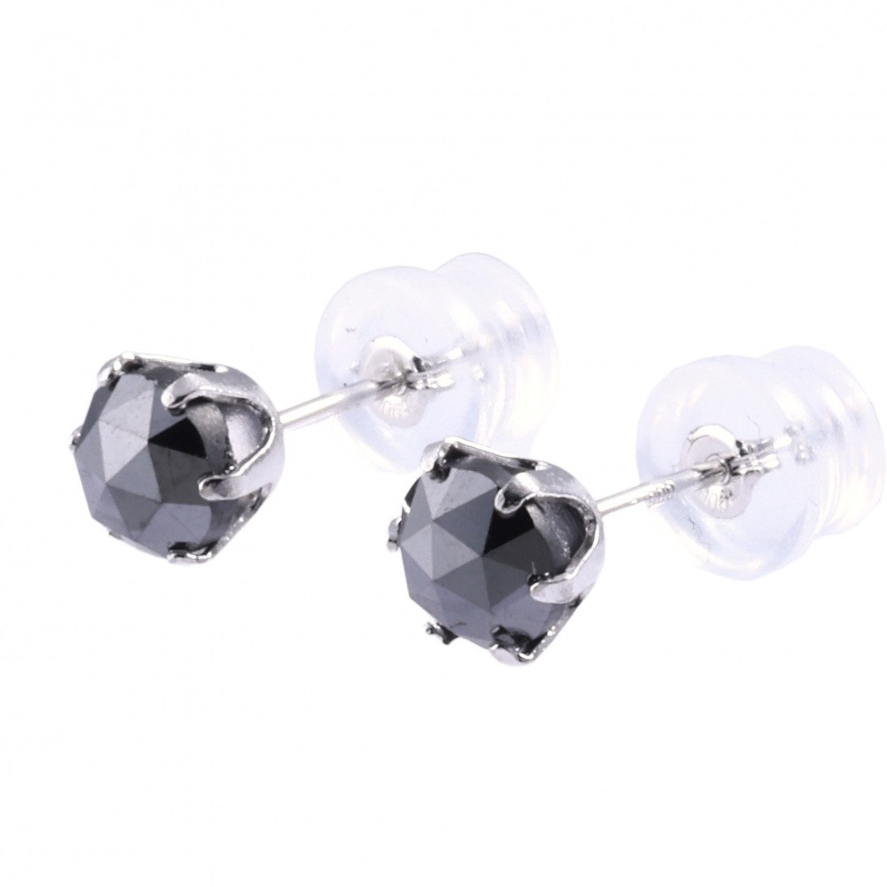 ダイヤ付ピアス プラチナ900 ブラックダイヤ ピアス J323293 | ユキザキセレクトジュエリー