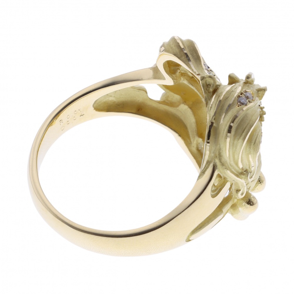 K18イエローゴールド ルビー ダイヤモンド リング J323515 | ユキザキ