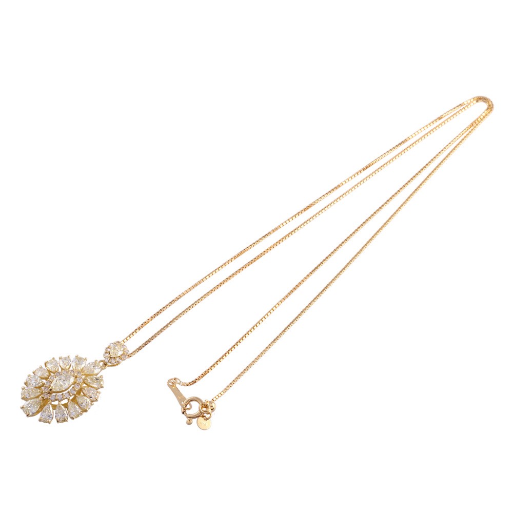 K18イエローゴールド ダイヤモンド ネックレス J324542 | ユキザキ