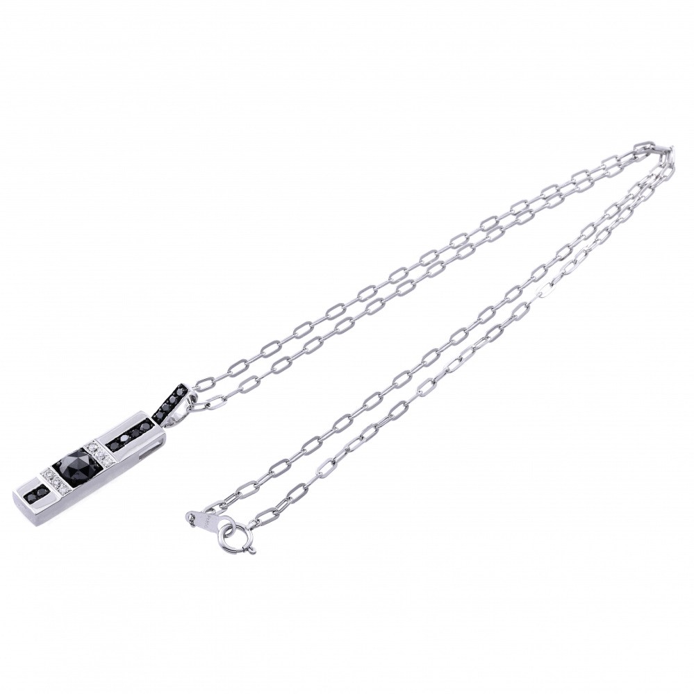 プラチナ900 ブラックダイヤ ダイヤモンド ネックレス J325010 | ユキ