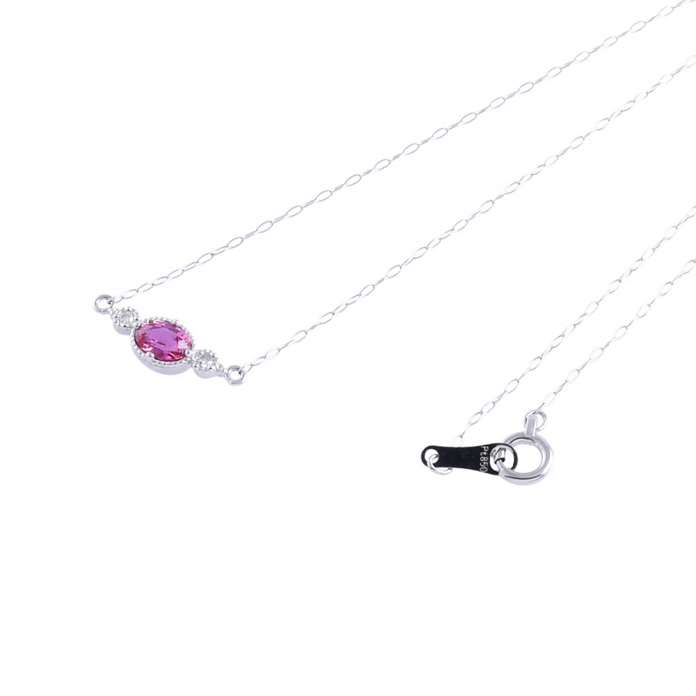 プラチナ950 ルビー ダイヤモンド ネックレス J325578 | ユキザキ