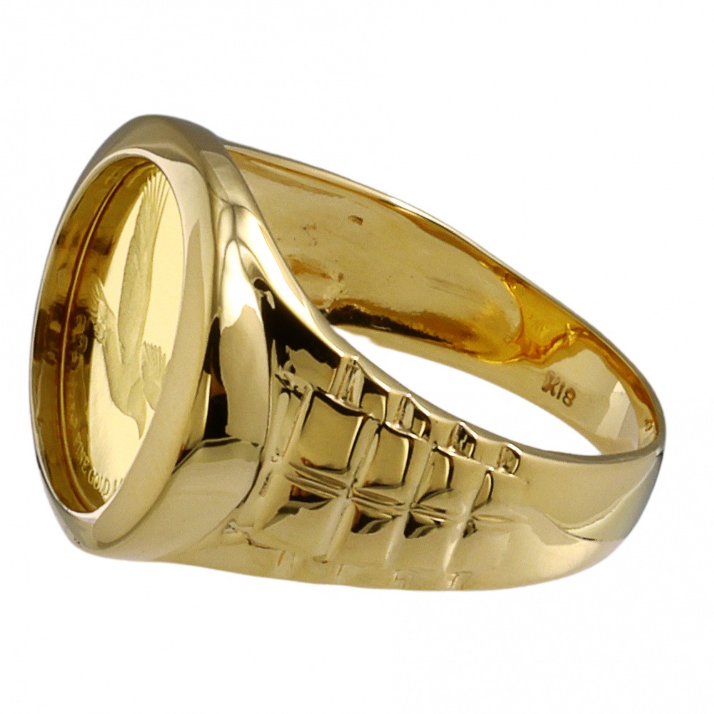 K24イエローゴールド K18イエローゴールド コイン リング J326069