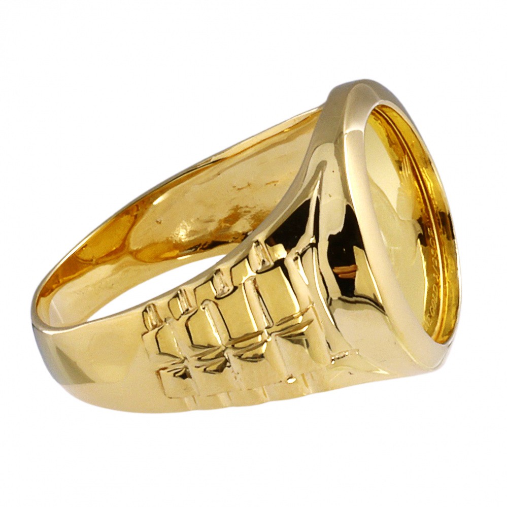 K24イエローゴールド K18イエローゴールド コイン リング J326069