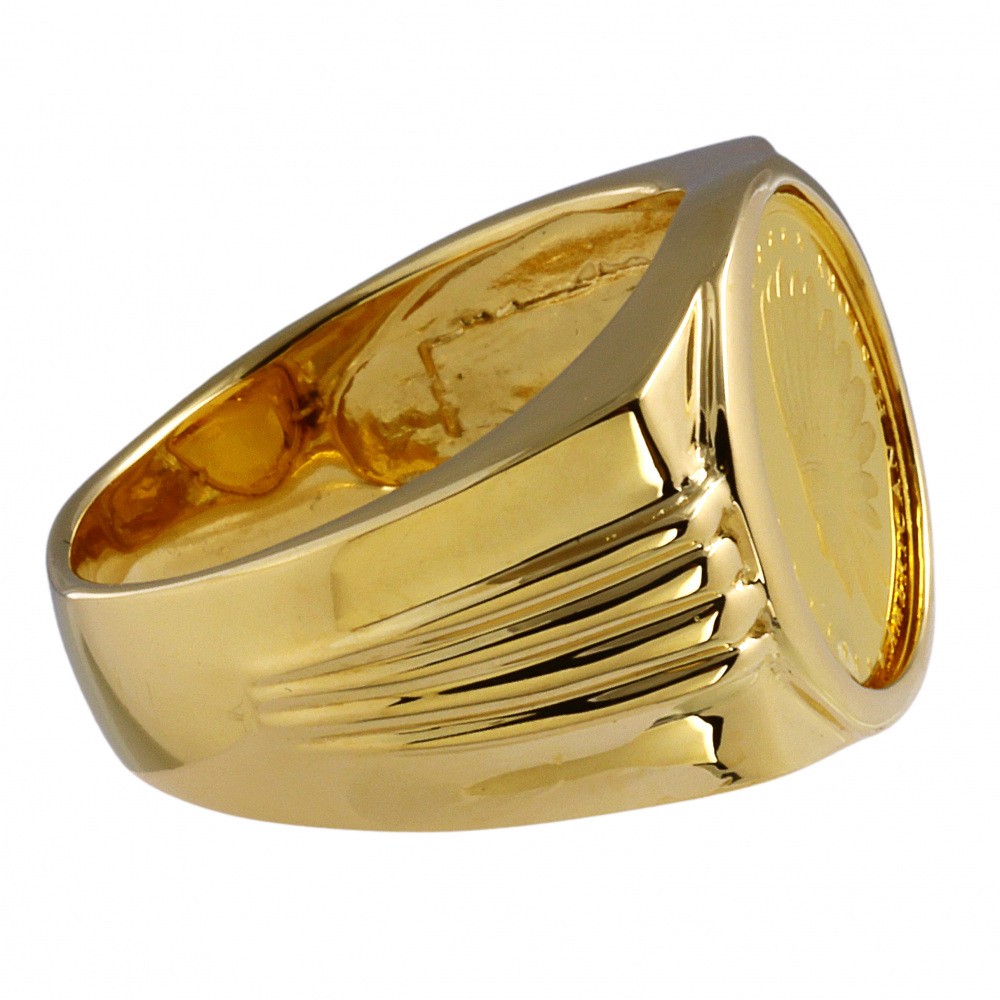 K24イエローゴールド K18イエローゴールド コイン リング J326077