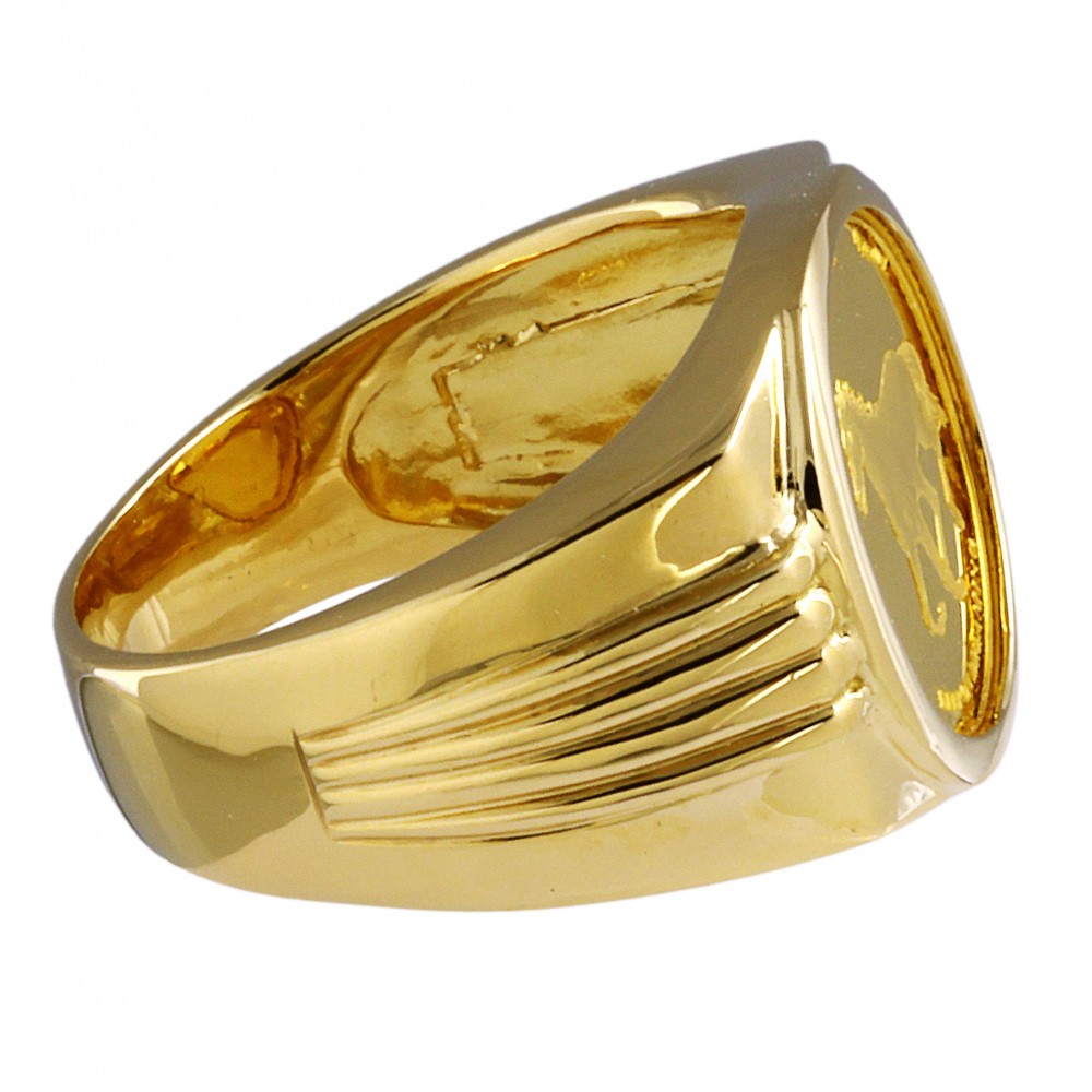 K18刻印 イエローゴールドリング（約4.51g） K24イエローゴールド K18イエローゴールド コイン リング J326079