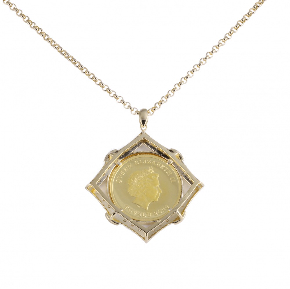 K24イエローゴールド K18イエローゴールド ダイヤモンド コイン