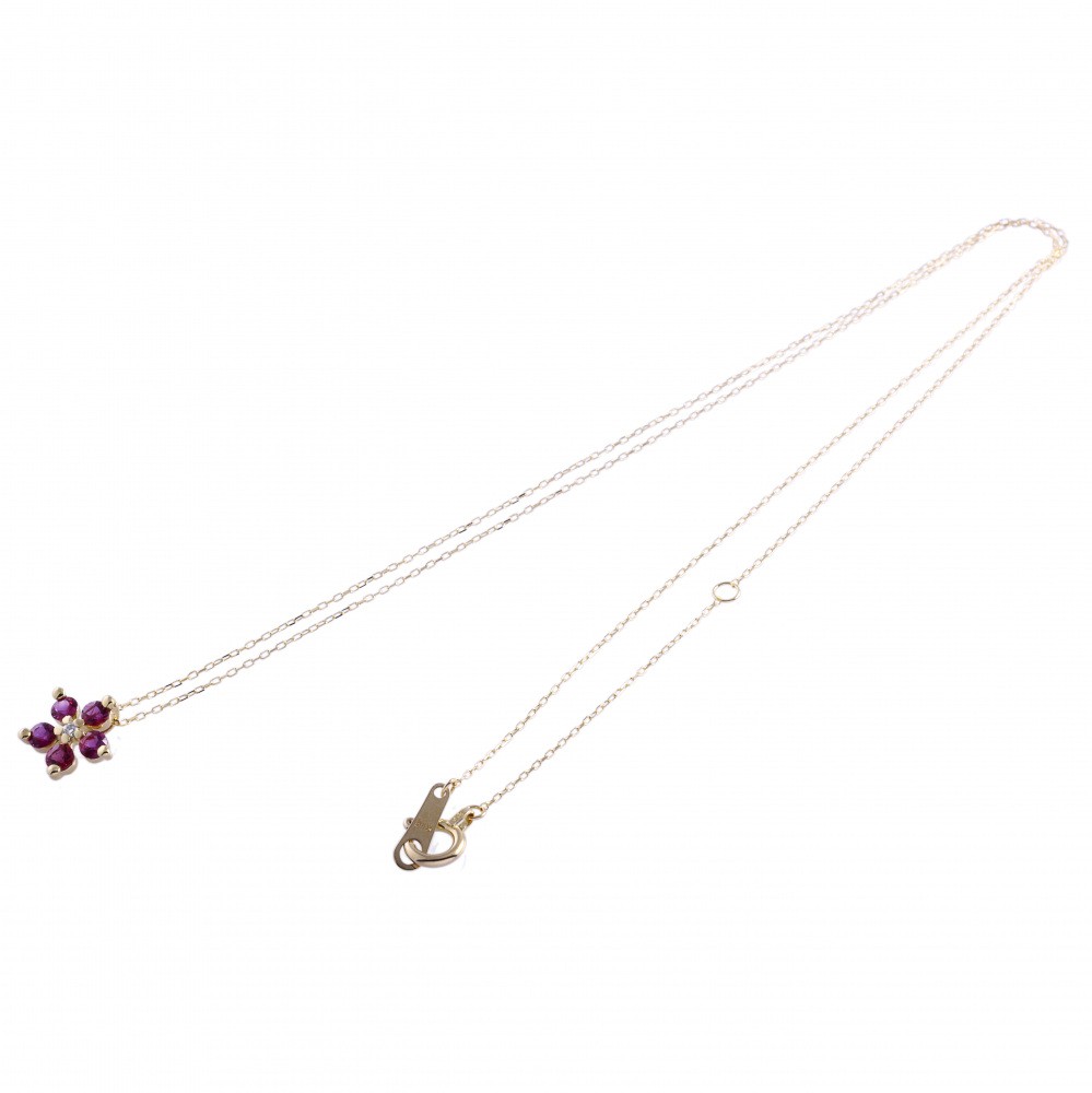 プラチナ950 プラチナ850 ルビー ダイヤモンド ネックレス J326314