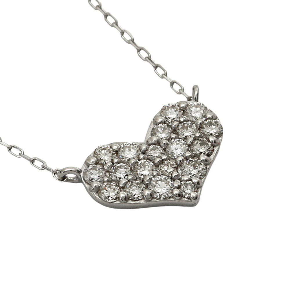 K18ホワイトゴールド ダイヤモンド ネックレス J329937 | ユキザキ