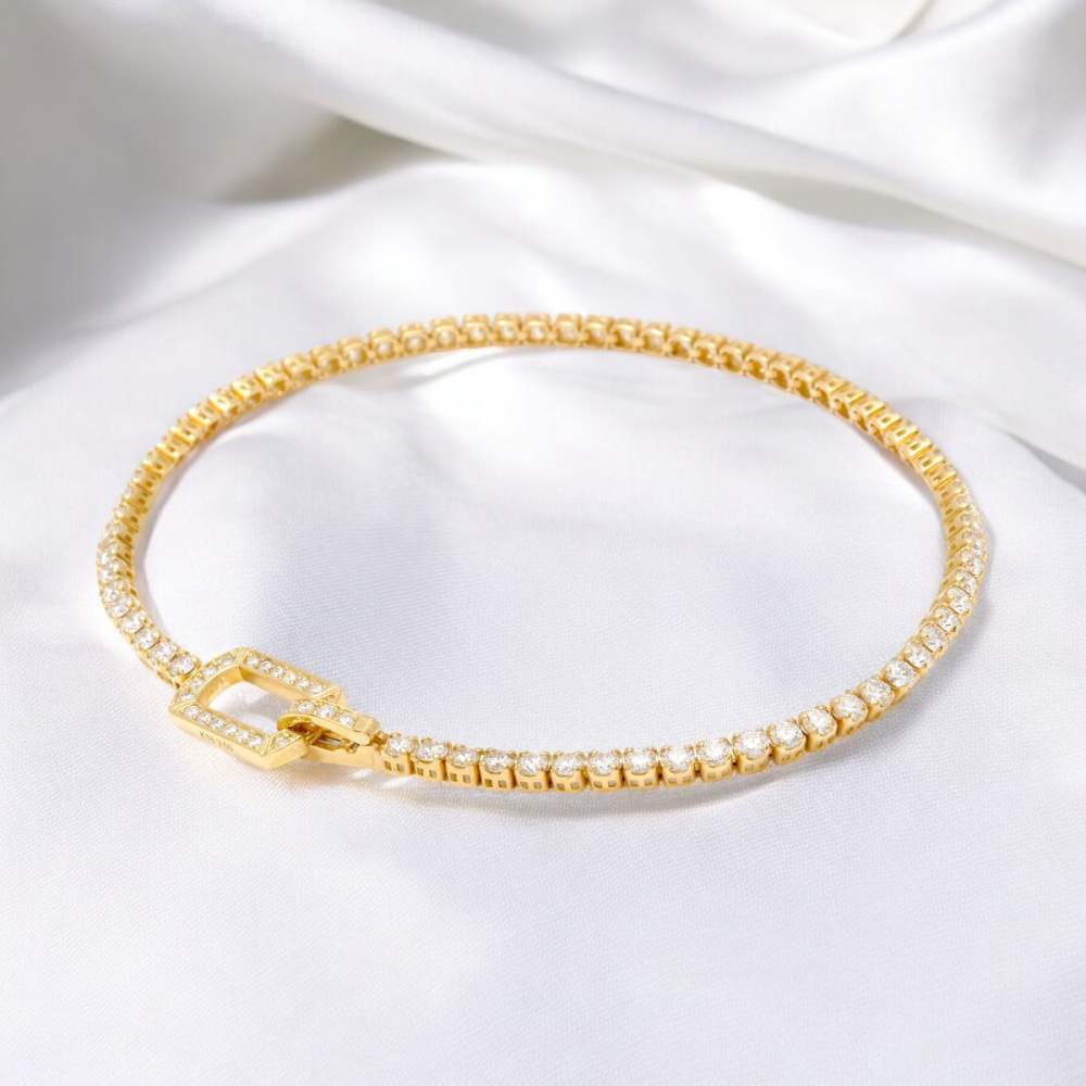【K18】ダイヤモンドのテニスブレスレット ダイヤモンド テニスブレスレット – K18WG / YG / PG、1.0ct