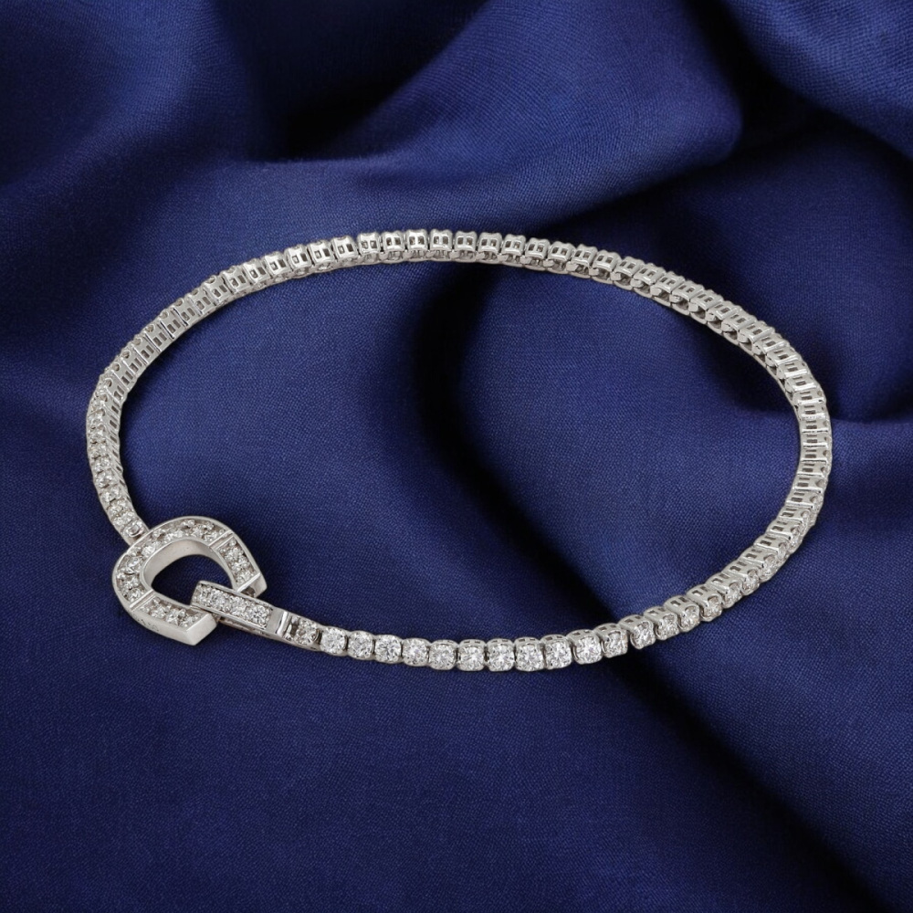 K18ホワイトゴールド ダイヤモンド テニス ブレスレット J333773