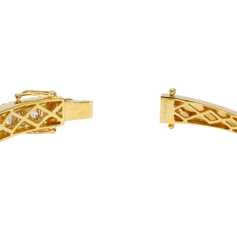 K18イエローゴールド ダイヤモンド バングル J334342 | ユキザキ