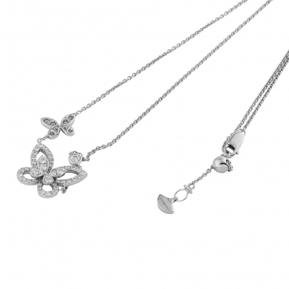 中古] グラフ バタフライシルエット ダブル RGP745 ネックレス J336141