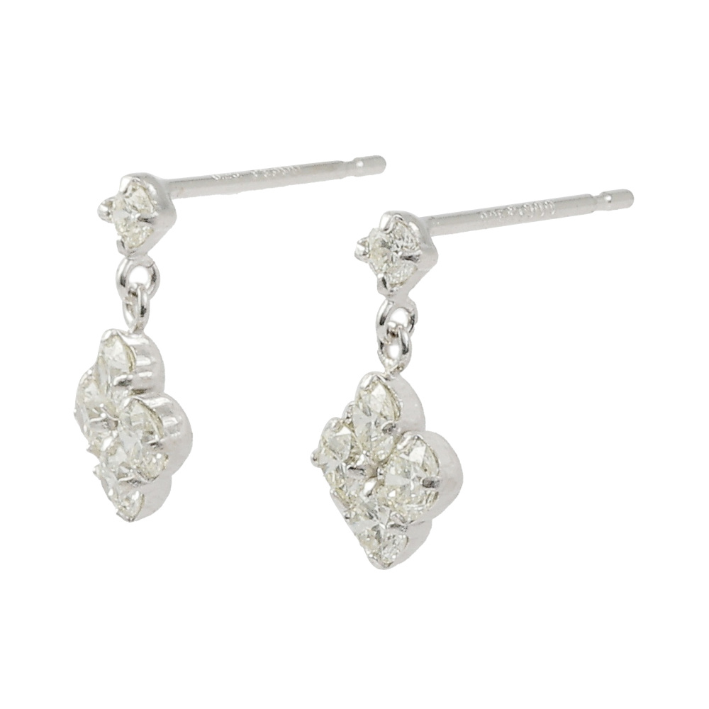 プラチナ900 ダイヤモンド ピアス J337684 | ユキザキセレクトジュエリー