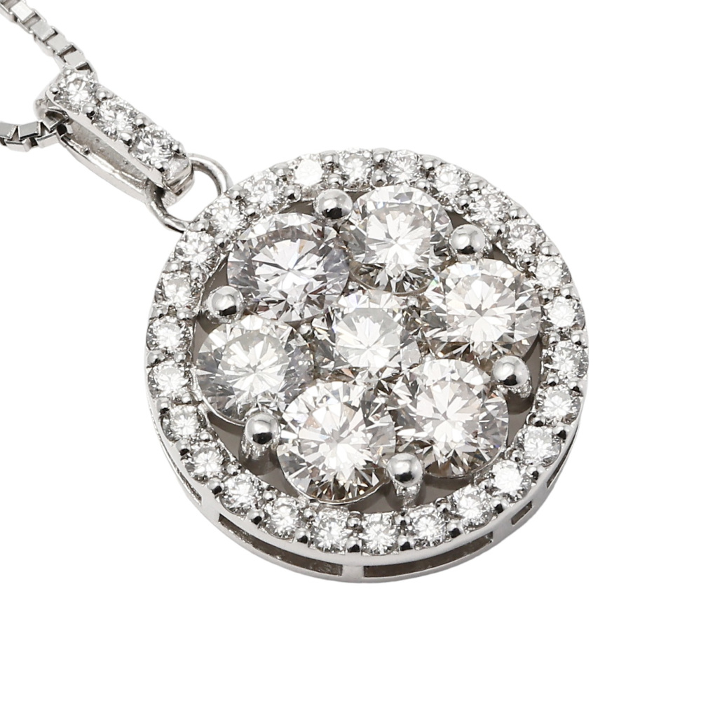 Platinum 850 Platinum 900 Diamond Necklace J339560 | Yukizaki