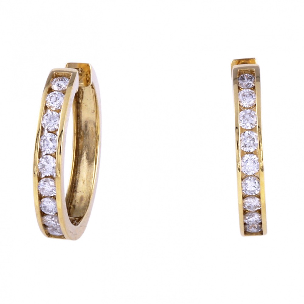 K18イエローゴールド ダイヤモンド ピアス J339944 | ユキザキセレクト