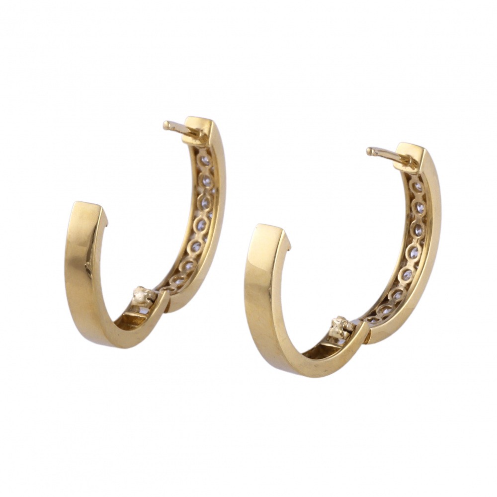 K18イエローゴールド ダイヤモンド ピアス J339944 | ユキザキセレクト