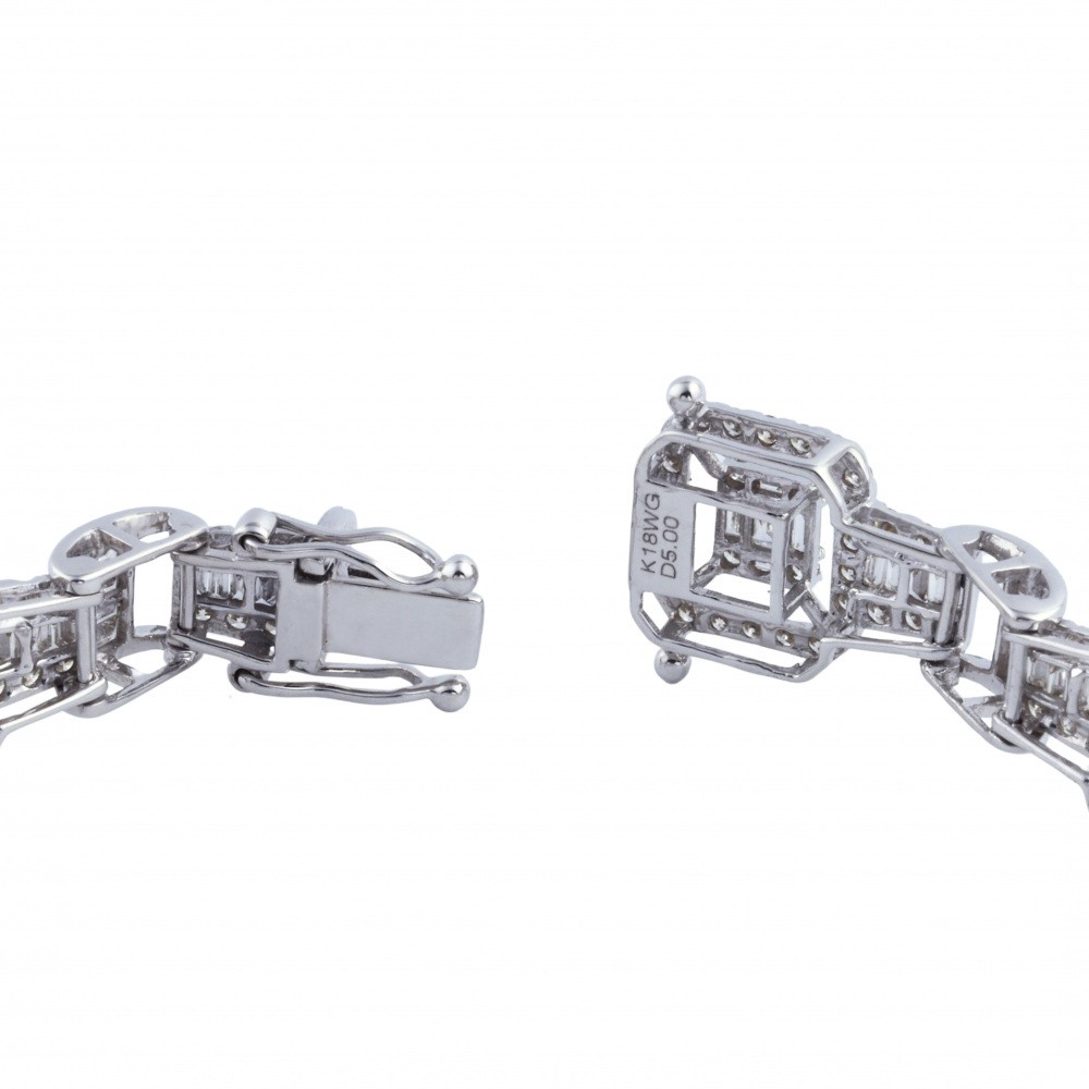 K18ホワイトゴールド ダイヤモンド ブレスレット J340985 | ユキザキ