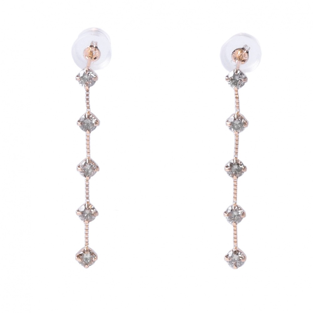 K18ピンクゴールド ダイヤモンド ピアス J342454 | ユキザキセレクト