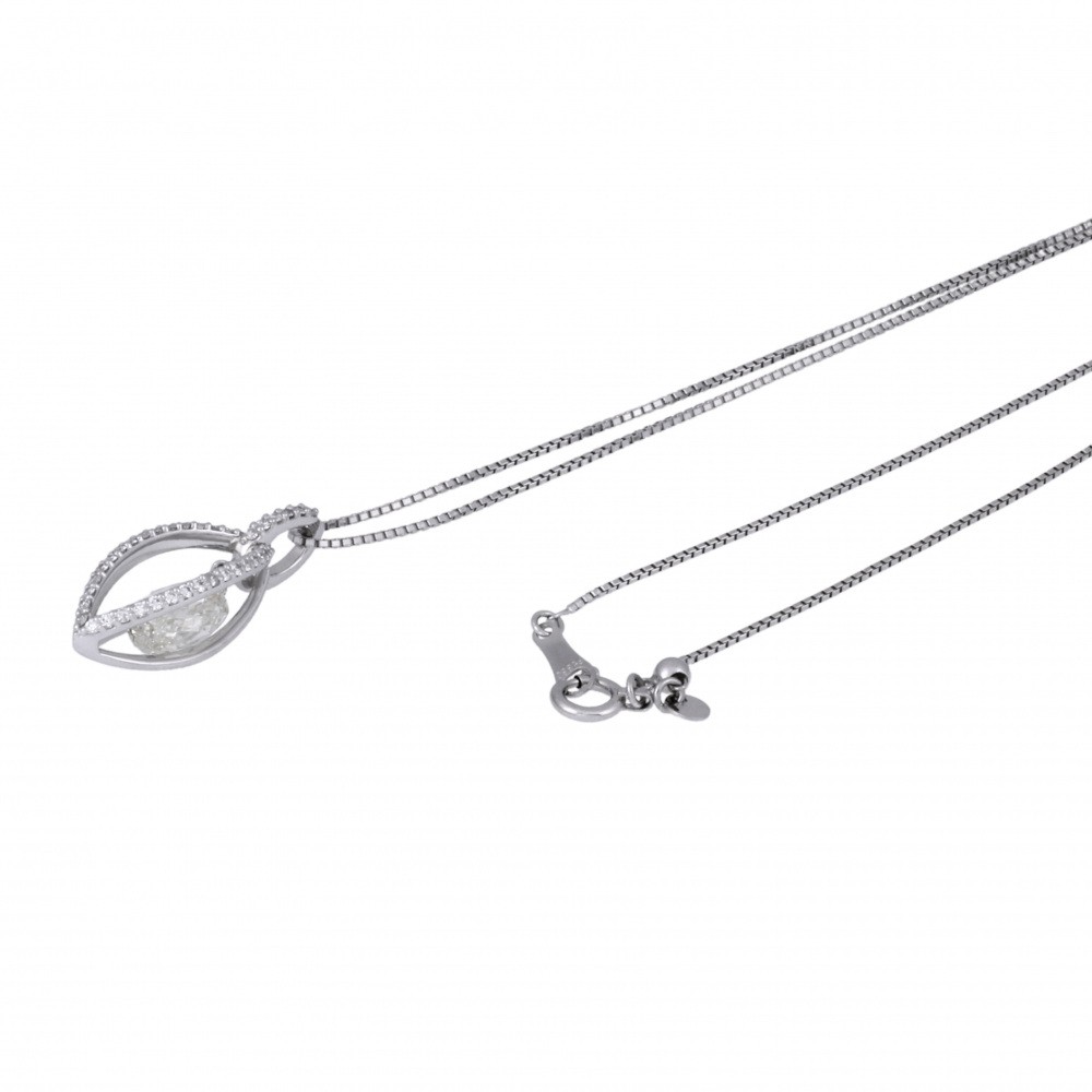 Pt850/900　ダイヤ　ネックレス PT850 / 900 ダイヤモンド スリーストーン ネックレス 403508020062 |