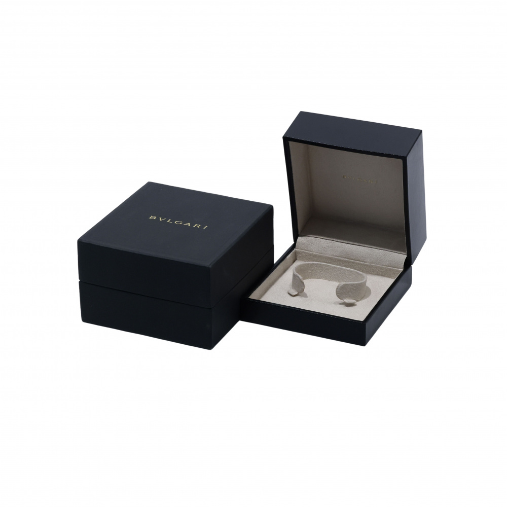 BVLGARI ブルガリ レザー バングル （ブラック×シルバー）中古良品 BVLGARI ブルガリ レザー バングル （ブラック×シルバー）中古