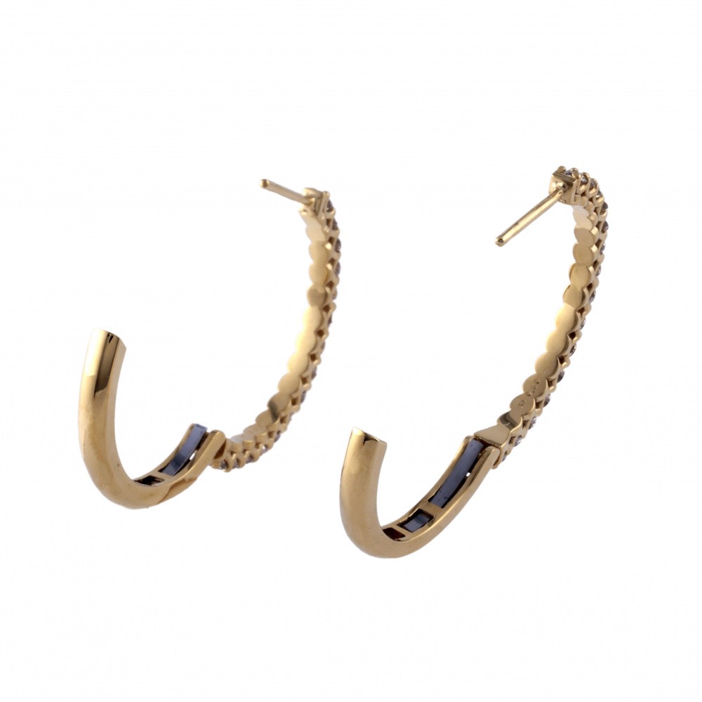 K18イエローゴールド ダイヤモンド ピアス J344733 | ユキザキセレクト