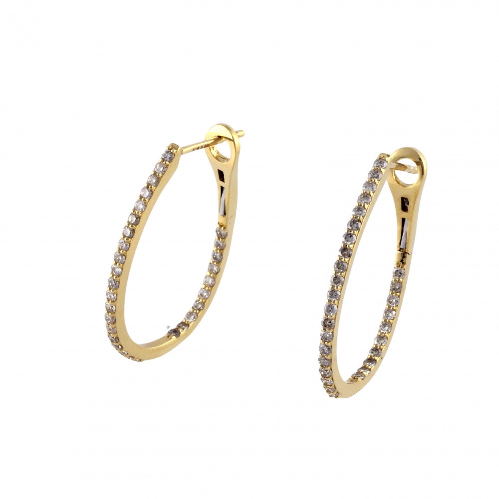 K18イエローゴールド ダイヤモンド ピアス J344747 | ユキザキセレクト