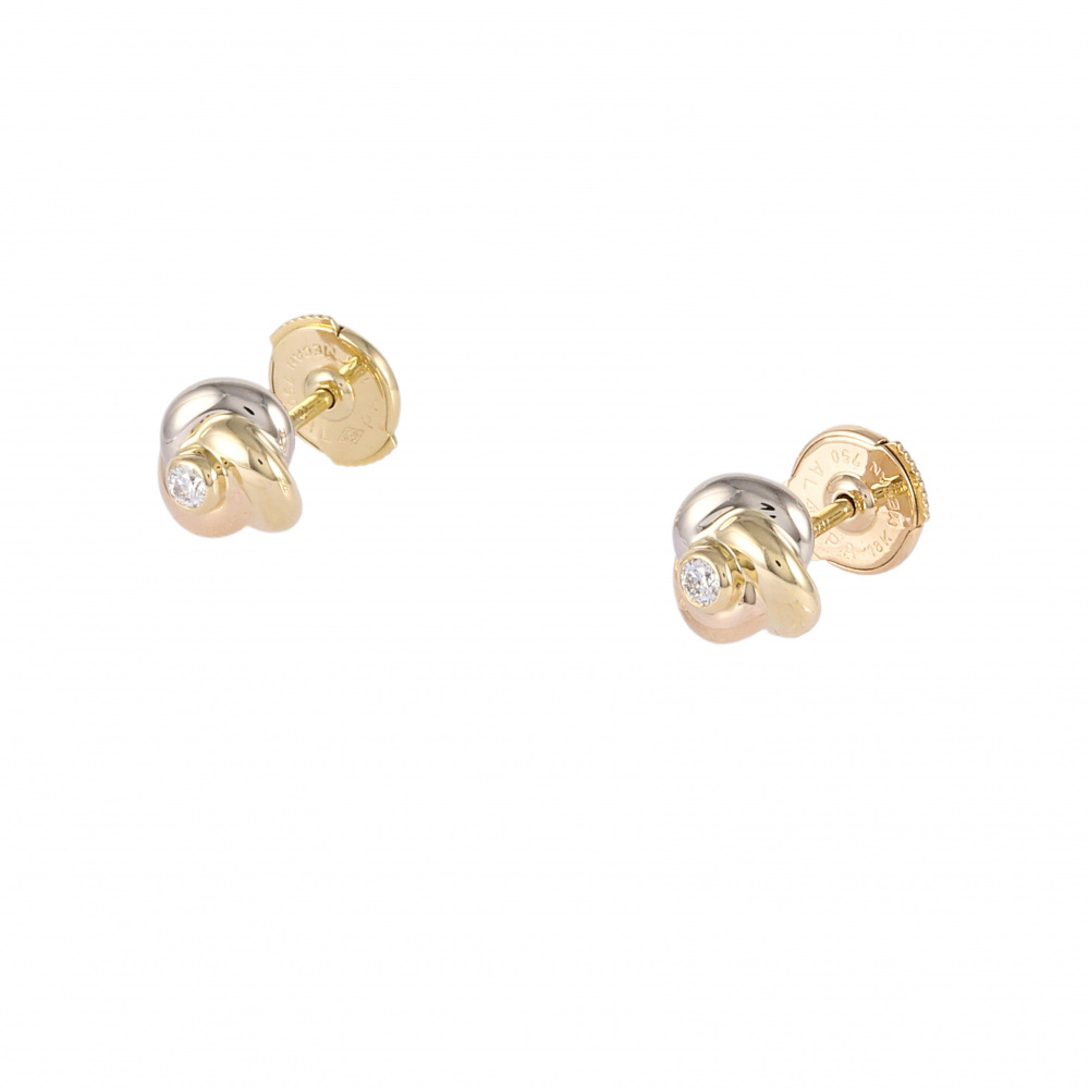 中古] カルティエ トリニティ ベビー B8027100 ピアス J348295