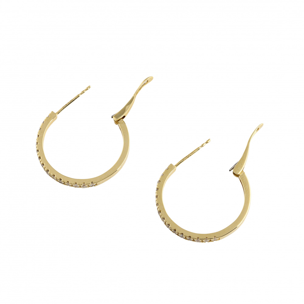 K18イエローゴールド ダイヤモンド ピアス J348994 | ユキザキセレクト