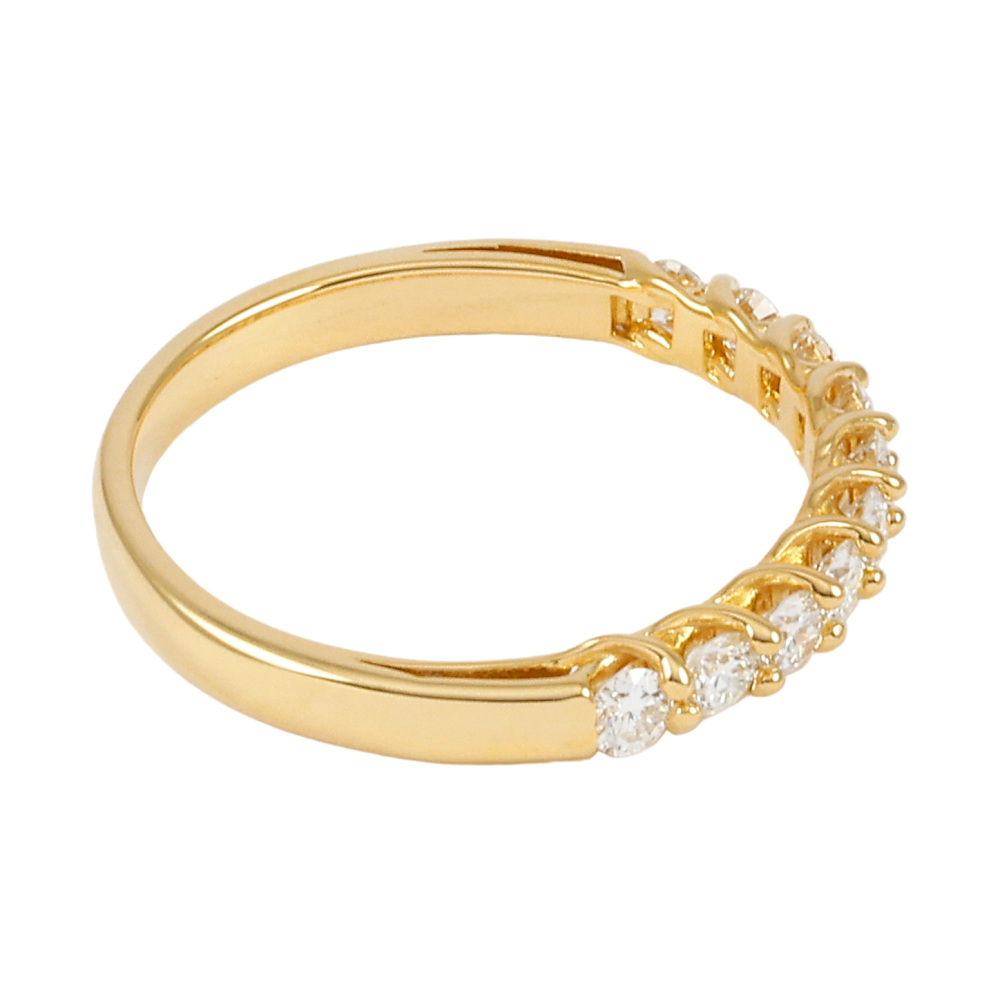 K18 ハーフエタニティリング　【刻印】 k18 0.32 サイズ6号 楽天市場】エタニティリング K18 ダイヤモンド 0.6ct ダイヤリング