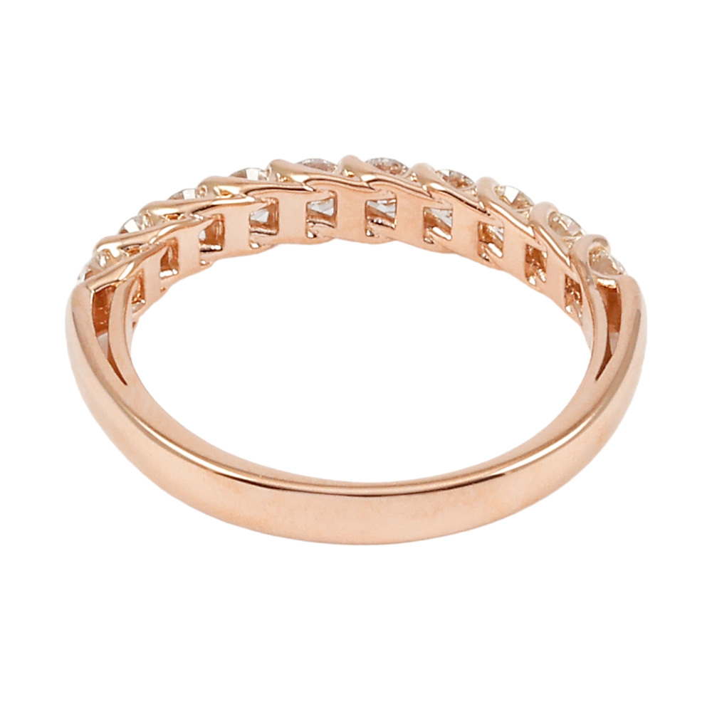 K18ピンクゴールド ダイヤモンド ハーフエタニティ リング J351666