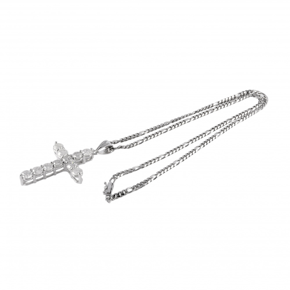 ☆超美品☆プラチナ ダイヤクロスネックレス ゆきざき ゆきざき