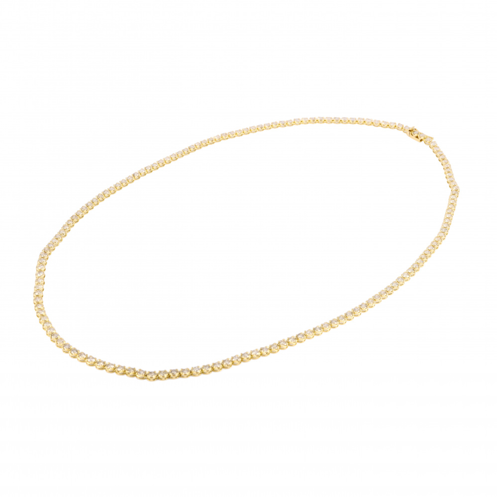 K18イエローゴールド ダイヤモンド テニス ネックレス J353924 | ユキ